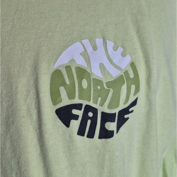 North Face Mens Brand Proud T-Shirt XXL 2XL Greenish-Yellow Cotton NF0A86WX - Picture 2 of 7